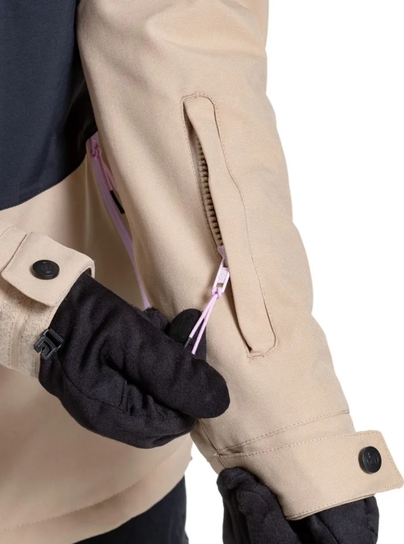 Damen SNB & SKI Jacke Meatfly Kirsten schwarz/beige/weiß M