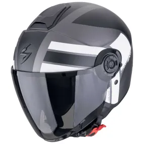 Scorpion EXO-City II Blur Jethelm, silber-schwarz-weiß matt
